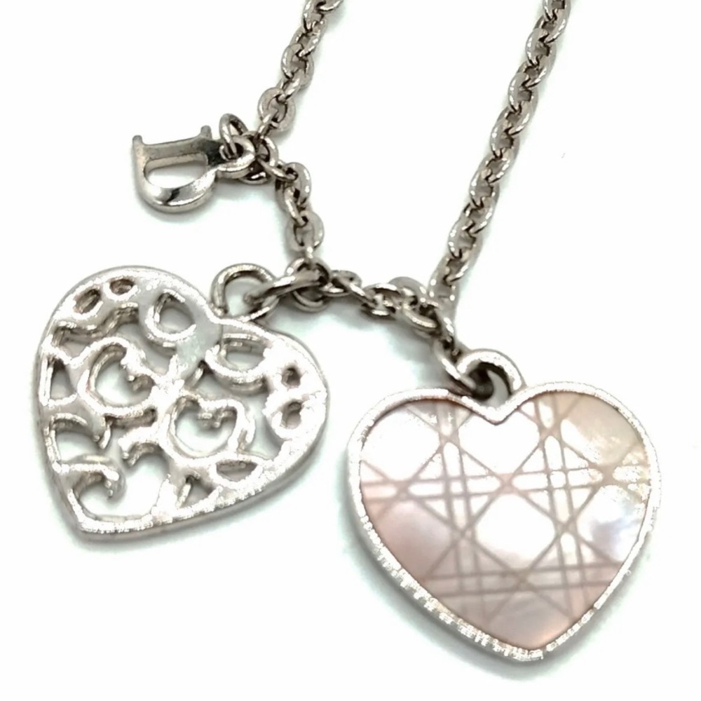 Authentic Christian Dior Necklace Pinks Silver - Picture 9 of 11